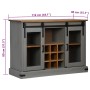 Aparador HALDEN 2 puertas correderas gris 112x40x80 cm de , Aparadores - Ref: Foro24-4018427, Precio: 282,35 €, Descuento: %