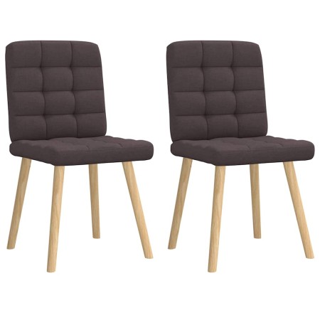 Sillas de comedor 2 unidades tela marrón oscuro von , Essstühle - Ref: Foro24-4101095, Preis: 106,58 €, Rabatt: %
