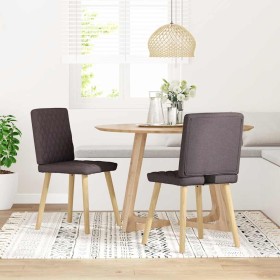 Sillas de comedor 2 unidades tela marrón oscuro von , Essstühle - Ref: Foro24-4101125, Preis: 104,91 €, Rabatt: %