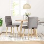 Sillas de comedor 2 unidades tela gris taupé