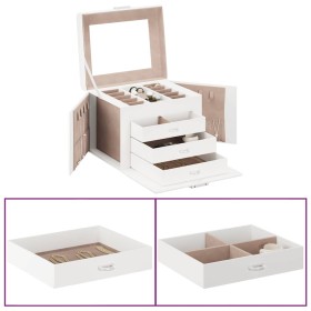 Joyero de 4 niveles con espejo y cerradura 22,5x17,5x16,5 cm von , Schmuckständer - Ref: Foro24-4103560, Preis: 35,74 €, Raba...