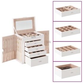 Joyero de 5 niveles con espejo y cerradura blanco von , Schmuckständer - Ref: Foro24-4103562, Preis: 57,32 €, Rabatt: %