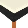 Fußhocker aus synthetischem Rattan und massivem Eukalyptusholz von vidaXL, Modulare Sofas für den Außenbereich - Ref: Foro24-...