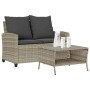 Sofá jardín de 2 plazas con cojín y mesa gris claro von , Outdoor-Sofas - Ref: Foro24-4103850, Preis: 228,33 €, Rabatt: %