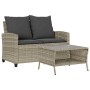 Sofá jardín de 2 plazas con cojín y mesa gris claro von , Outdoor-Sofas - Ref: Foro24-4103850, Preis: 228,33 €, Rabatt: %