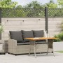 Sofá jardín de 3 plazas con cojín y mesa gris claro by , Outdoor sofas - Ref: Foro24-4103859, Price: 284,68 €, Discount: %