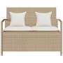 Banco de jardín con almacenaje y cojín beige ratán sintético von , Gartenbänke - Ref: Foro24-4104215, Preis: 221,62 €, Rabatt: %