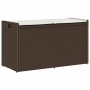 Banco de almacenaje con cojín marrón 100 cm ratán sintético von , Gartenbänke - Ref: Foro24-4104061, Preis: 137,19 €, Rabatt: %