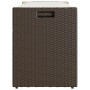 Banco de almacenaje con cojín marrón 100 cm ratán sintético von , Gartenbänke - Ref: Foro24-4104061, Preis: 137,19 €, Rabatt: %