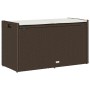 Banco de almacenaje con cojín marrón 100 cm ratán sintético von , Gartenbänke - Ref: Foro24-4104061, Preis: 137,19 €, Rabatt: %