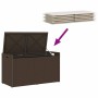Banco de almacenaje con cojín marrón 100 cm ratán sintético von , Gartenbänke - Ref: Foro24-4104061, Preis: 137,19 €, Rabatt: %