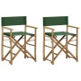 Klappbare Regiestühle 2 Stück aus Bambus und grünem Stoff von vidaXL, Gartenstühle - Ref: Foro24-313032, Preis: 91,73 €, Raba...