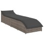 Tumbona plegable con cojín y espacio gris ratán sintético by , Loungers - Ref: Foro24-4104222, Price: 236,97 €, Discount: %