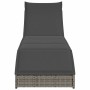 Tumbona plegable con cojín y espacio gris ratán sintético by , Loungers - Ref: Foro24-4104222, Price: 236,97 €, Discount: %