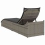 Tumbona plegable con cojín y espacio gris ratán sintético by , Loungers - Ref: Foro24-4104222, Price: 236,97 €, Discount: %