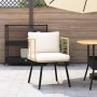 Sillón de jardín con cojines ratán sintético natural