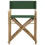 Folding director's chairs, 2 pieces, bamboo and green fabric by vidaXL, Garden chairs - Ref: Foro24-313032, Price: 90,86 €, D...
