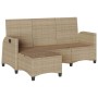 Sofá de jardín reclinable con cojines en forma de L beige by , Outdoor sofas - Ref: Foro24-4108241, Price: 289,76 €, Discount: %