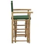 Folding director's chairs, 2 pieces, bamboo and green fabric by vidaXL, Garden chairs - Ref: Foro24-313032, Price: 90,86 €, D...