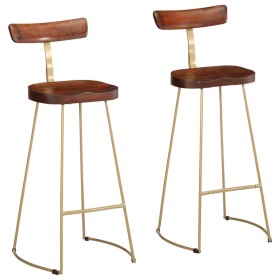 Taburetes de barra 2 uds 49x43x103 cm madera maciza de mango von , Küchenhocker - Ref: Foro24-4013518, Preis: 139,54 €, Rabat...