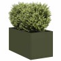 Jardinera de acero laminado en frío verde oliva 40x80x40 cm von , Töpfe und Pflanzgefäße - Ref: Foro24-860734, Preis: 69,13 €...