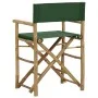 Folding director's chairs, 2 pieces, bamboo and green fabric by vidaXL, Garden chairs - Ref: Foro24-313032, Price: 90,86 €, D...