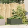 Jardinera de acero laminado en frío verde oliva 80x80x40 cm by , Pots and planters - Ref: Foro24-860741, Price: 70,45 €, Disc...