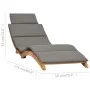 Tumbona plegable con cojín verde oscuro madera maciza de teca von vidaXL, Liegen - Ref: Foro24-310668, Preis: 205,47 €, Rabat...