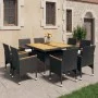Garden dining set 9 pieces PE rattan and black acacia wood by vidaXL, Garden sets - Ref: Foro24-3058346, Price: 580,61 €, Dis...