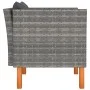 Synthetic rattan garden sofa with solid eucalyptus wood by vidaXL, Modular outdoor sofas - Ref: Foro24-315755, Price: 72,78 €...