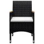 Garden dining set 9 pieces PE rattan and black acacia wood by vidaXL, Garden sets - Ref: Foro24-3058346, Price: 580,61 €, Dis...