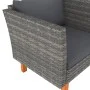 Synthetic rattan garden sofa with solid eucalyptus wood by vidaXL, Modular outdoor sofas - Ref: Foro24-315755, Price: 72,78 €...