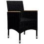Garden dining set 9 pieces PE rattan and black acacia wood by vidaXL, Garden sets - Ref: Foro24-3058346, Price: 580,61 €, Dis...