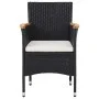Gartenmöbel 5 Stück schwarz und Akazie synthetischen Rattan von vidaXL, Gartensets - Ref: Foro24-3058326, Preis: 344,05 €, Ra...