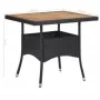 Gartenmöbel 5 Stück schwarz und Akazie synthetischen Rattan von vidaXL, Gartensets - Ref: Foro24-3058326, Preis: 344,05 €, Ra...