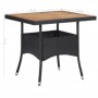 Gartenmöbel 5 Stück schwarz und Akazie synthetischen Rattan von vidaXL, Gartensets - Ref: Foro24-3058326, Preis: 307,85 €, Ra...