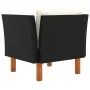 Gartensofa aus synthetischem Rattan und massivem Eukalyptusholz von vidaXL, Modulare Sofas für den Außenbereich - Ref: Foro24...