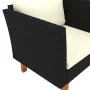 Garden sofa in synthetic rattan and solid eucalyptus wood by vidaXL, Modular outdoor sofas - Ref: Foro24-315764, Price: 73,69...