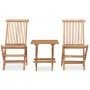 Klappbare Garten-Essgruppe, 3-teilig, aus massivem Teakholz von vidaXL, Gartensets - Ref: Foro24-315455, Preis: 161,10 €, Rab...