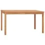 Solid teak wood garden dining table 140x80x77 cm by vidaXL, Garden tables - Ref: Foro24-315619, Price: 249,02 €, Discount: %