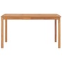 Solid teak wood garden dining table 140x80x77 cm by vidaXL, Garden tables - Ref: Foro24-315619, Price: 259,57 €, Discount: %