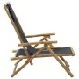 Relaxsessel aus Bambus und dunkelgrauem Stoff von vidaXL, Gartenstühle - Ref: Foro24-313024, Preis: 73,89 €, Rabatt: %