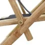 Relaxsessel aus Bambus und dunkelgrauem Stoff von vidaXL, Gartenstühle - Ref: Foro24-313024, Preis: 73,89 €, Rabatt: %
