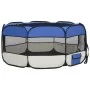 Parque de perros plegable y bolsa transporte azul 145x145x61cm de vidaXL, Casetas y cercados para perros - Ref: Foro24-171016...