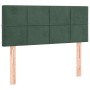 Cama box spring con colchón terciopelo verde oscuro 80x200 cm