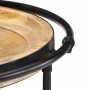 Mesa auxiliar madera maciza de mango Ø55x60 cm by , Side tables - Ref: Foro24-4013511, Price: 88,81 €, Discount: %