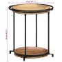 Mesa auxiliar madera maciza de mango Ø55x60 cm by , Side tables - Ref: Foro24-4013511, Price: 88,81 €, Discount: %