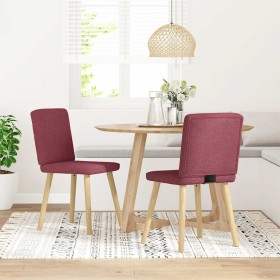 Sillas de comedor 2 unidades tela rojo tinto by , dining chairs - Ref: Foro24-4101200, Price: 103,21 €, Discount: %