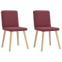 Sillas de comedor 2 unidades tela rojo tinto von , Essstühle - Ref: Foro24-4101200, Preis: 103,21 €, Rabatt: %