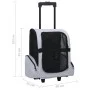 Grauer Mehrzweck-Klappwagen für Haustiere von vidaXL, Kinderwagen für Haustiere - Ref: Foro24-171020, Preis: 54,62 €, Rabatt: %